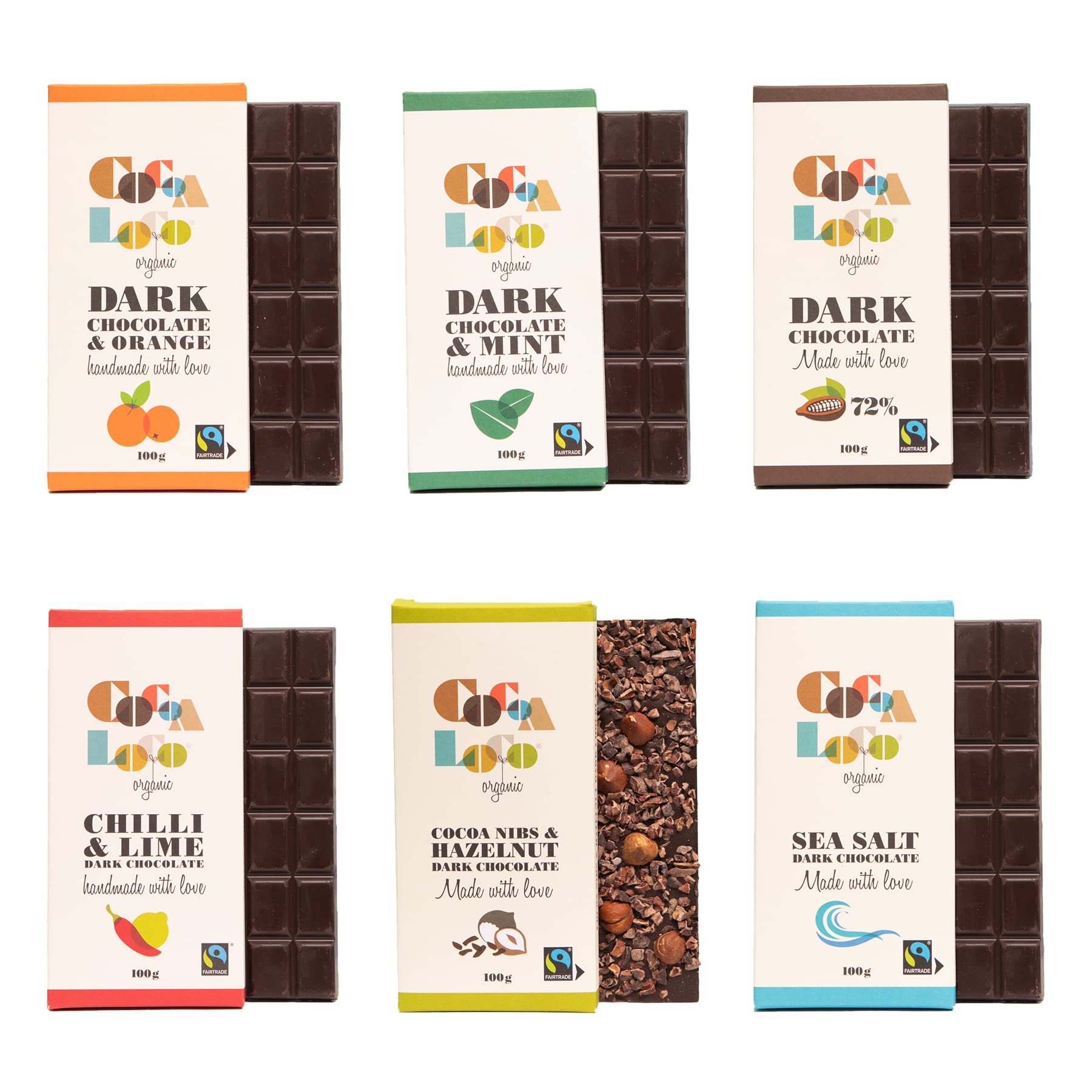 Cocoa Loco Delightfully Dark Chocolate Bar Gift Box | Fairtrade